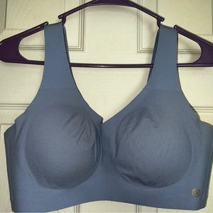 Honeylove V-Neck Bra in Sky Blue, Size XL